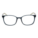 Nike Gray Unisex Glasses Frame in full-rim stainless steel with demo lenses, size 52-18-145, square style, for men and women.