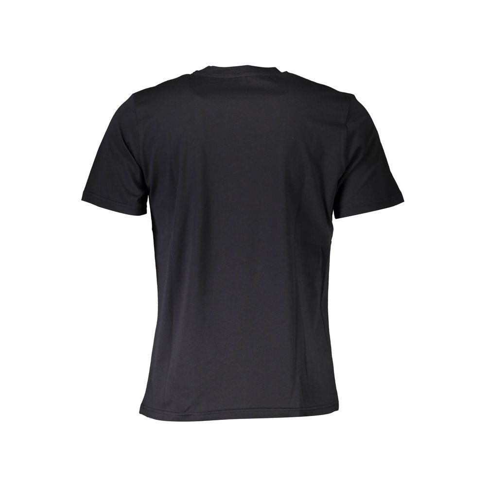 Back view of North Sails Black Cotton Men T-Shirt showcasing sleek design and premium material.