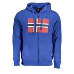 Norway 1963 Blue Cotton Men's Hooded Sweater