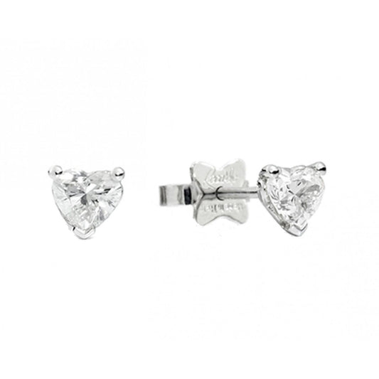 ORECCHINI RECARLO MOD. E67PX001_036 heart shaped diamond earrings, white gold, elegant jewelry