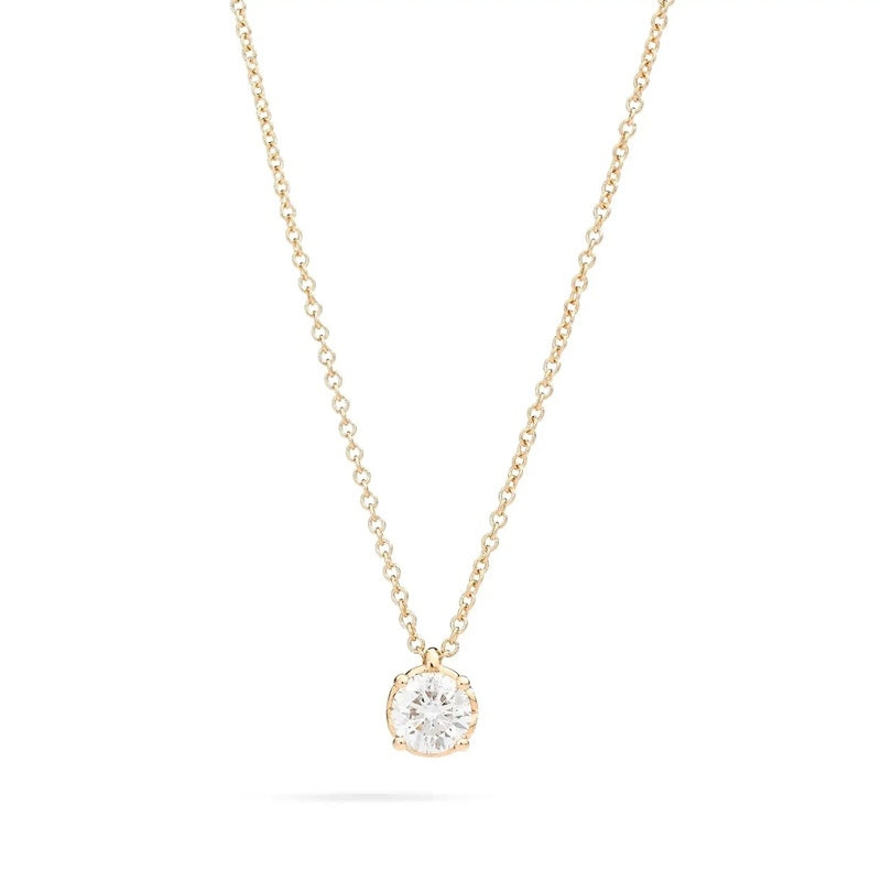 Elegant gold chain with diamond pendant - COLLANE RECARLO MOD. P01PX001_G047-45 luxury necklace