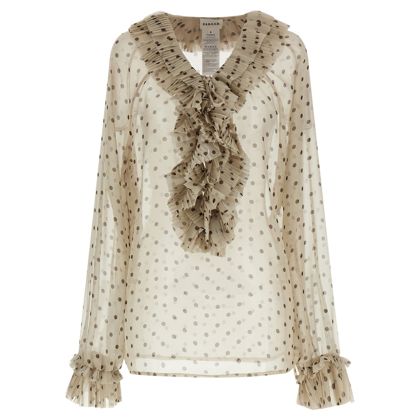P.A.R.O.S.H. Beige Polyester Blouse