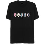Paul Smith T-shirts and Polos Black crew neck with multi skull print, short sleeves, cotton fabric. Shop this stylish black tee for a chic look.
