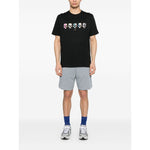 Paul Smith T-shirts and Polos Black multi skull cotton crew neck t-shirt with short sleeves, true to size, worn by model