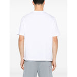 Back view of Paul Smith T-shirts and Polos White crew neck cotton t-shirt with short sleeves and straight hem