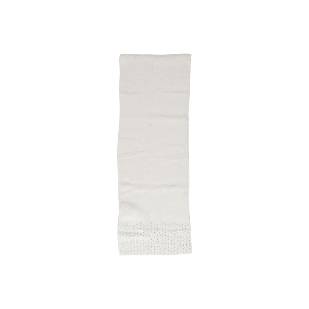 Pieces Beige Polyester Scarf with sequin details, elegant and versatile for all seasons.