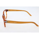 Porsche Design Brown Acetate Frames in Havana brown, side view showcasing temple details and acetate material.