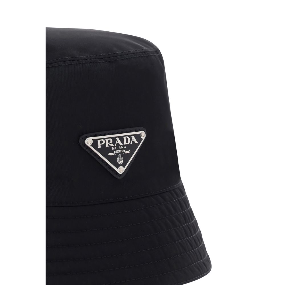 Prada Black Polyamide Bucket Hat1728,72470364320,Accessories,Black,Bucket Hats - Hats - Accessories,Hats - Accessories,M,Men,New with tags,Prada