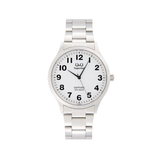 Q&Q FASHION Mod. SUPERIOR wristwatch for gents, 40mm metal case with SS bracelet, quartz movement, sapphire dial, water resistant 5 ATM.