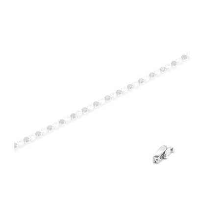 RADIANT JEWELS JEWELRY Mod. RH000011 elegant silver chain bracelet with clasp on a white background.