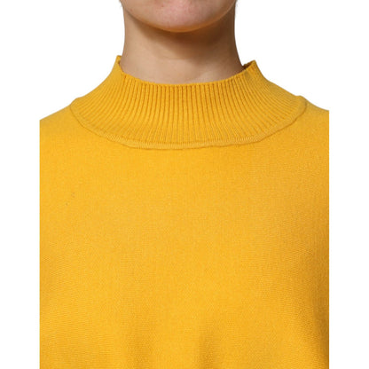 SIGNS Yellow Stripe Long Sleeve Overcoat Pullover Sweater