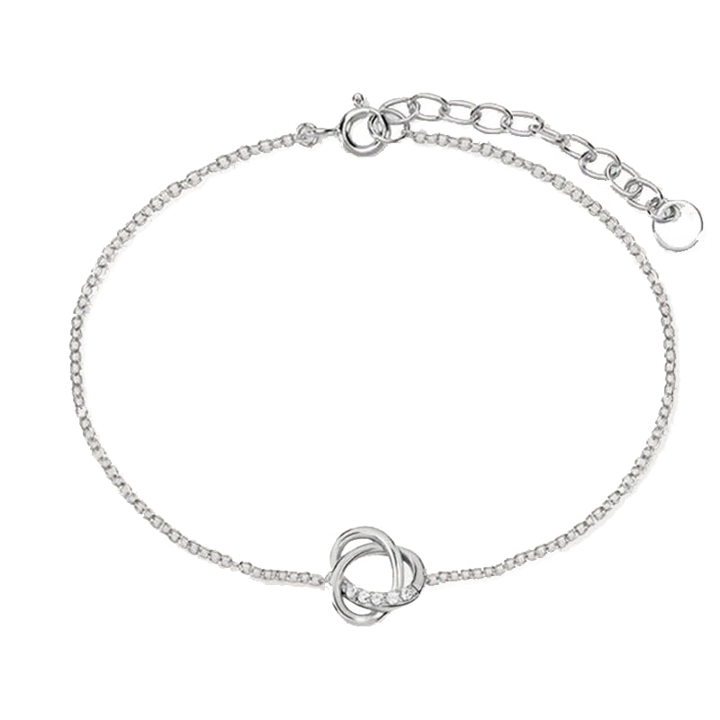 STROILI Mod. 1628546 silver bracelet with chain and knot design.
