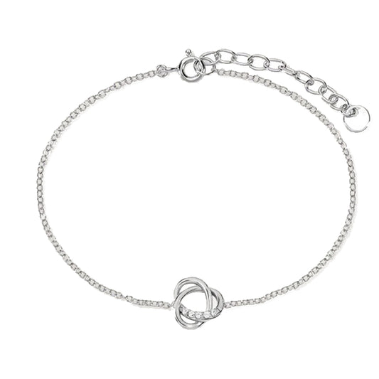 STROILI Mod. 1628546 silver bracelet with chain and knot design.