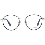Sandro Black Men Glasses Frame stainless steel full-rim round design with demo lenses and branded case, size 48-19-140.