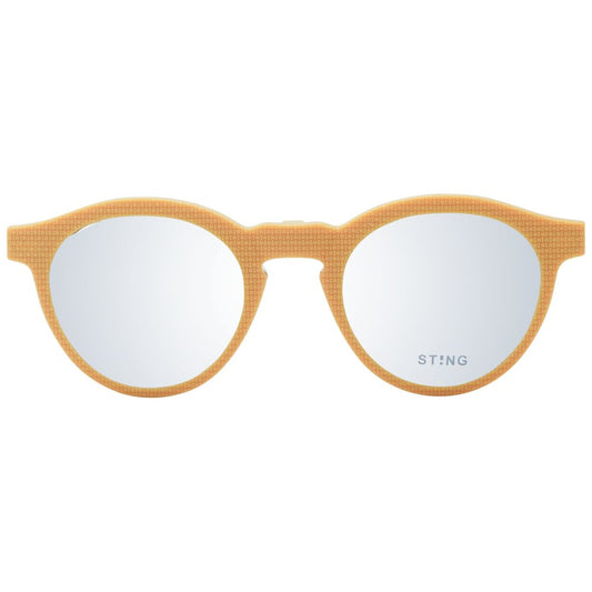 Sting Brown Unisex Glasses Frame with full-rim acetate design and polarized black lenses.