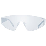 Sting Gray Unisex Sunglass with grey mirrored lenses, rimless metal frame, and 100% UVA & UVB protection; includes branded case.