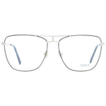 Tod's Black Women Glasses Frame in metal with full-rim aviator style, featuring demo plastic lenses. Includes branded case.