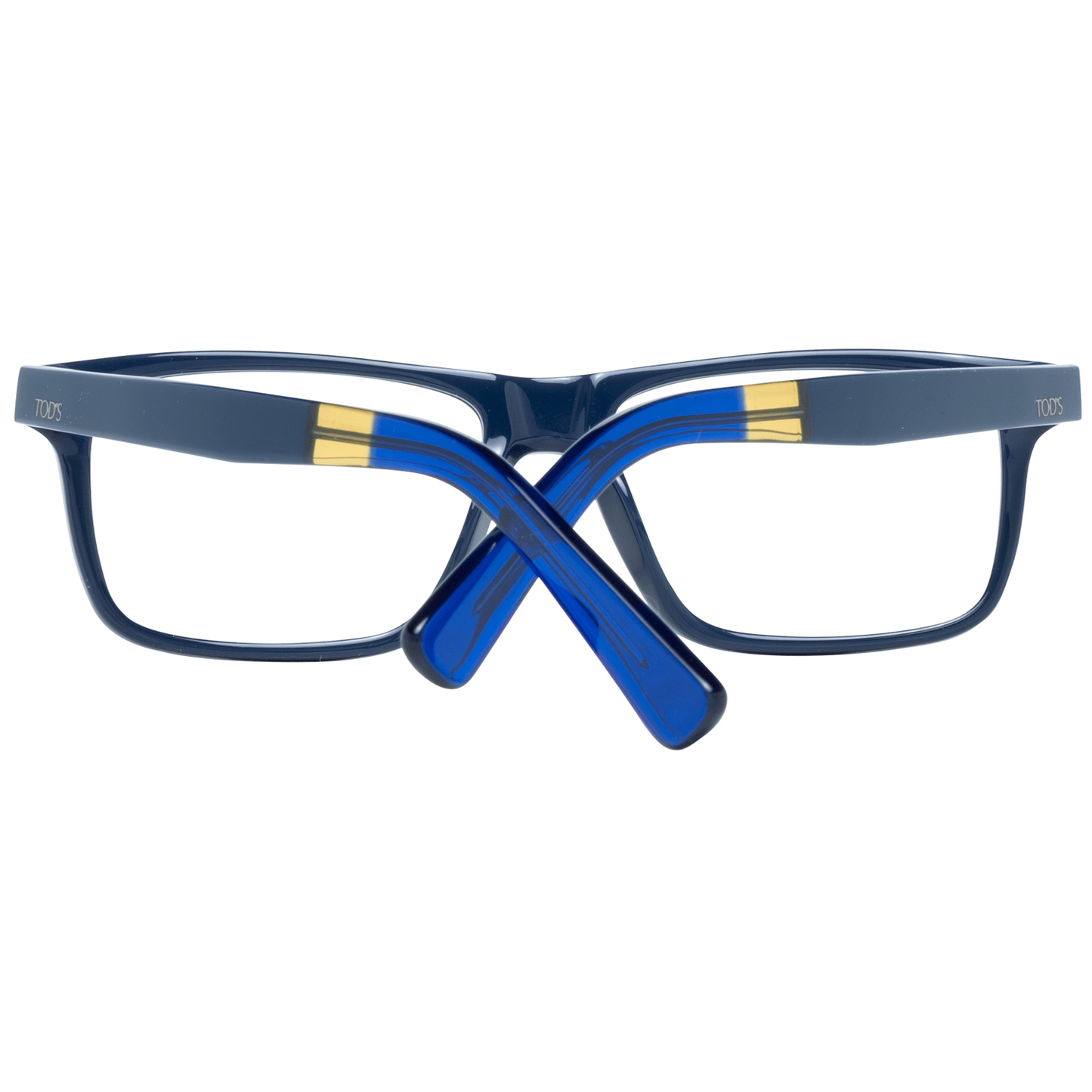 Tod's Chic Blue Rectangular Men's Eyewear with Italian-crafted frames, showcasing sophisticated style and quality in blue plastic.