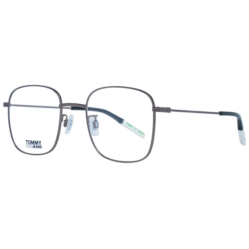 Tommy Hilfiger Gray Unisex Glasses Frame with multicolor full-rim square design, metal and plastic material, lenses width 49 mm.