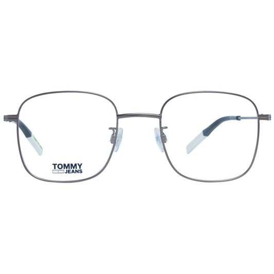 Tommy Hilfiger Gray Unisex Glasses Frame with multicolor design, metal and plastic full-rim square style, size 49-21-145, demo lenses.