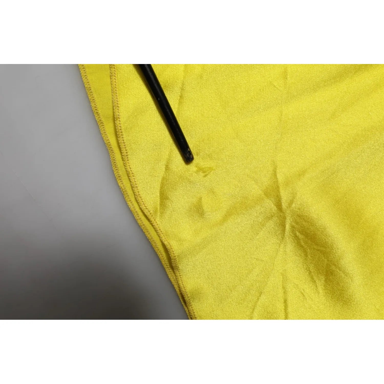 Tonello Yellow Silk Satin Slip Maxi Spaghetti Strap Maxi Dress