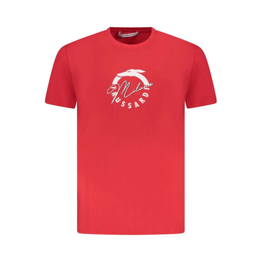 Trussardi Red Cotton Men T-Shirt