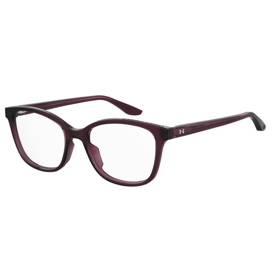 Under Armour Red Acetate Frames UA5013YKZF217, women's glasses with 52/17/135mm measurements, in stylish red acetate material.
