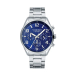 VICEROY Mod. 401017-35 quartz analog watch for gents with blue dial, chronograph, 40mm case, water resistant 10 ATM.