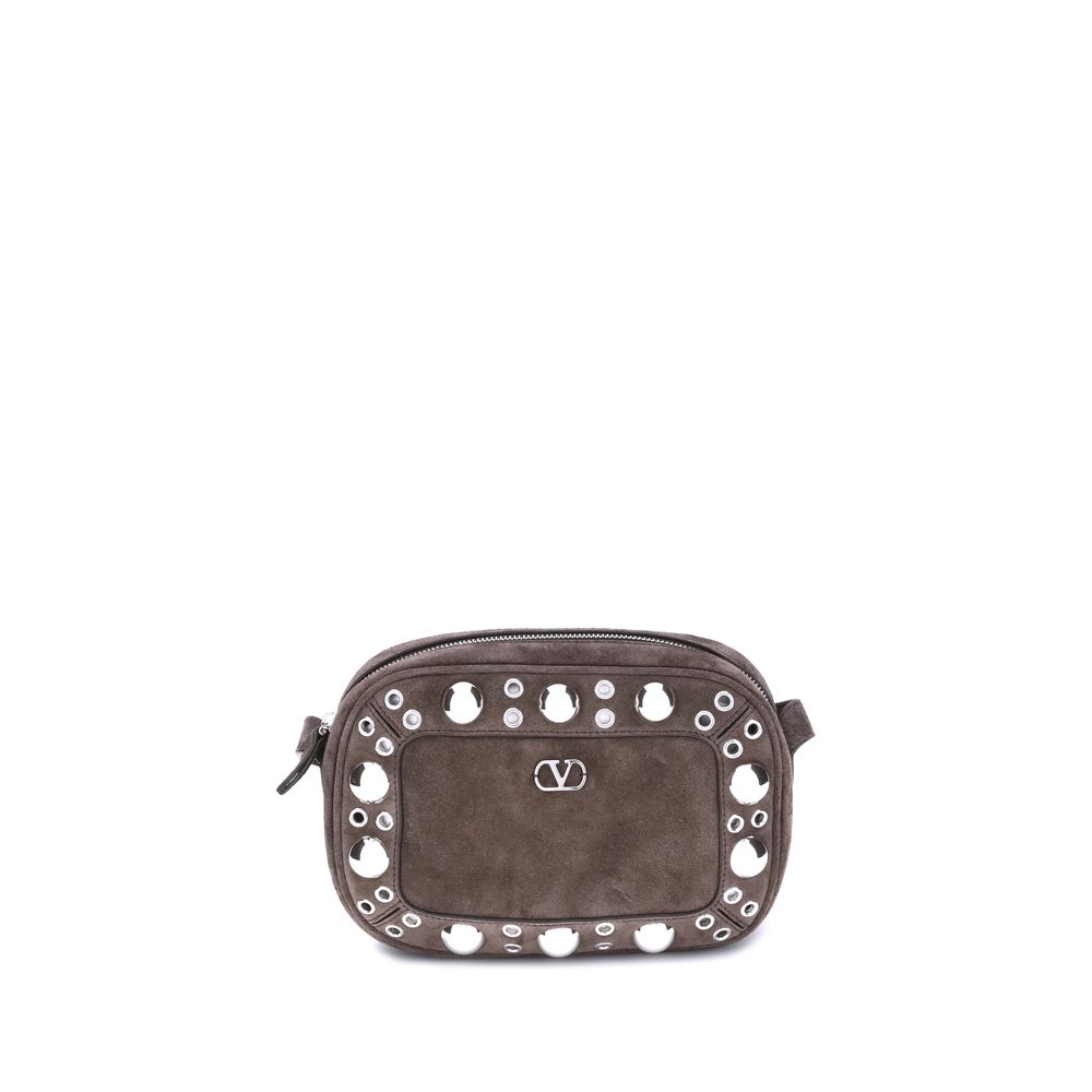 Front view with bag zipped and handles upright.