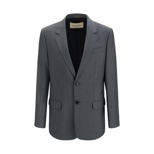 Valentino Gray Wool Oves Aries Jacket