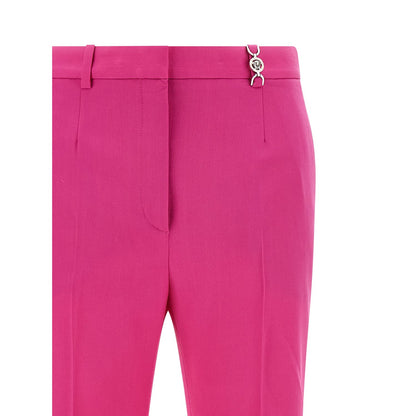Versace Fuchsia Virgin Wool Flared Pants