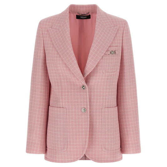 Versace Multicolor Virgin Wool Blazer