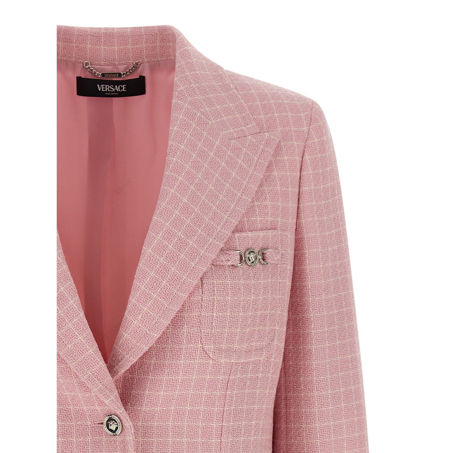 Versace Multicolor Virgin Wool Blazer