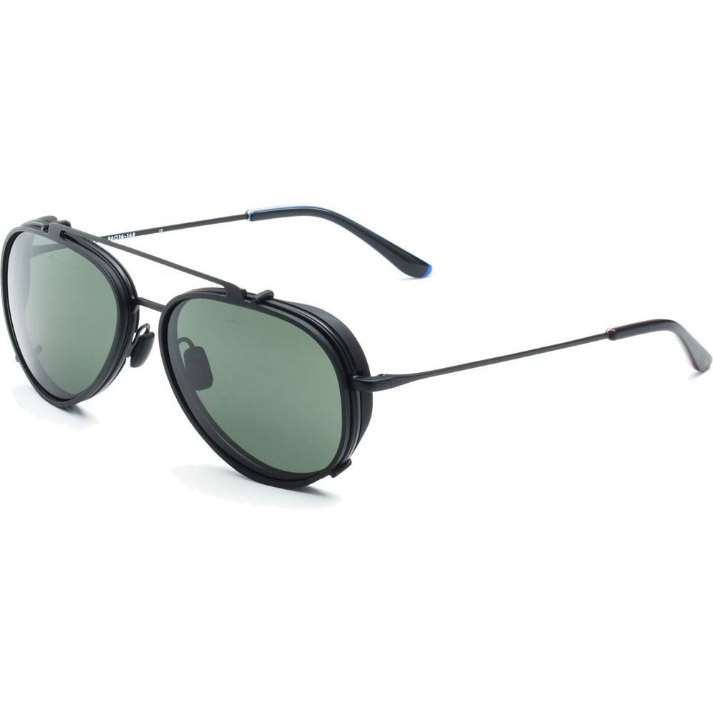 Vuarnet Black Stainless Steel Frames with Optique VL1805 Noir PURE GRAY Clip-On, measures 54/17/145mm, sleek black design.