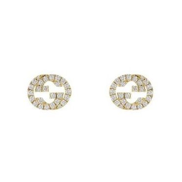 COLLANE GUCCI MOD. YBD729408002 luxury jewelry design featuring diamond-encrusted elements in a sophisticated pattern.