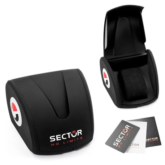 SECTOR Mod. 670 official box packaging for gent's wristwatch with chronograph, quartz movement, and mineral dial. Includes warranty card.