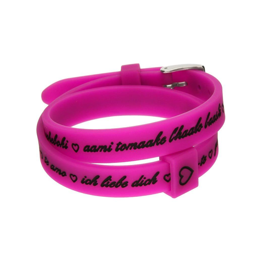 Il MEZZOMETRO Mod. I LOVE YOU SILVER - Bracciale in silicone/silicone bracelet
